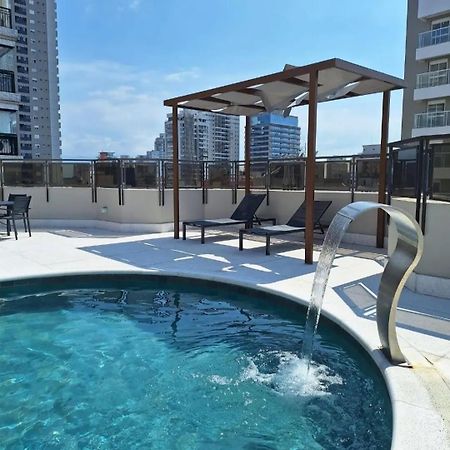 Апартаменты Lindo Flat No Edificio Cosmopolitan, Com Garagem E Piscina Сантос Экстерьер фото